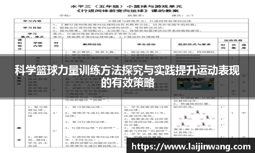科学篮球力量训练方法探究与实践提升运动表现的有效策略